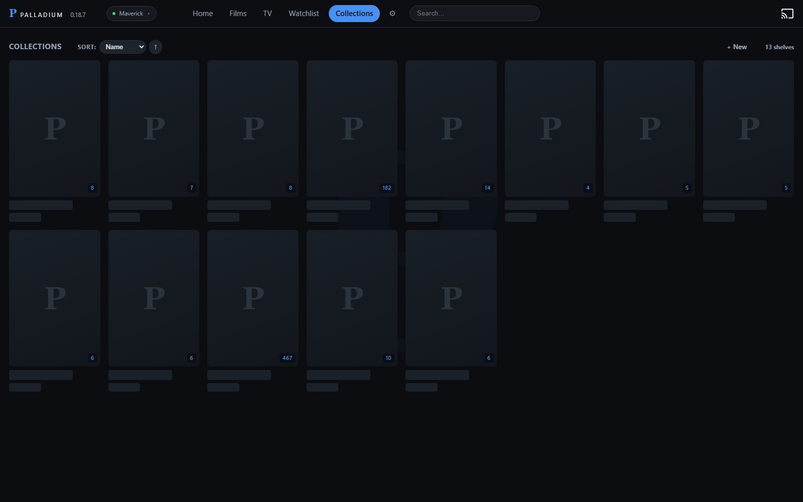 Collections drawn as posters, each with what it holds